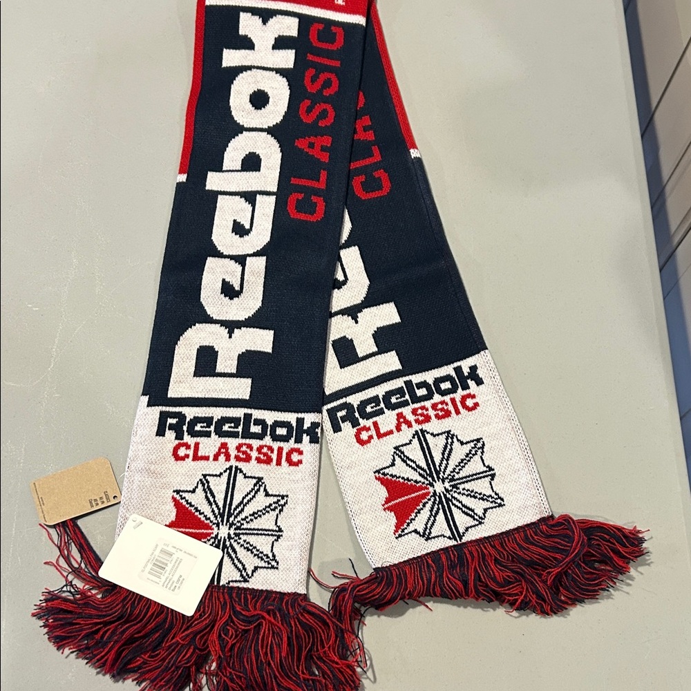 Reebok Classic Red and White Logo Scarf